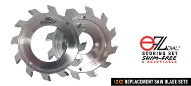 EZ Dial™ Adjustable Scoring Set - Shim Free - Replacement Saw Blade Sets